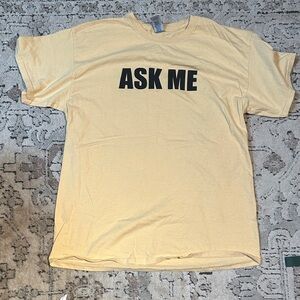 Shiner Bock Yellow 'ASK ME' Short Sleeve Tee